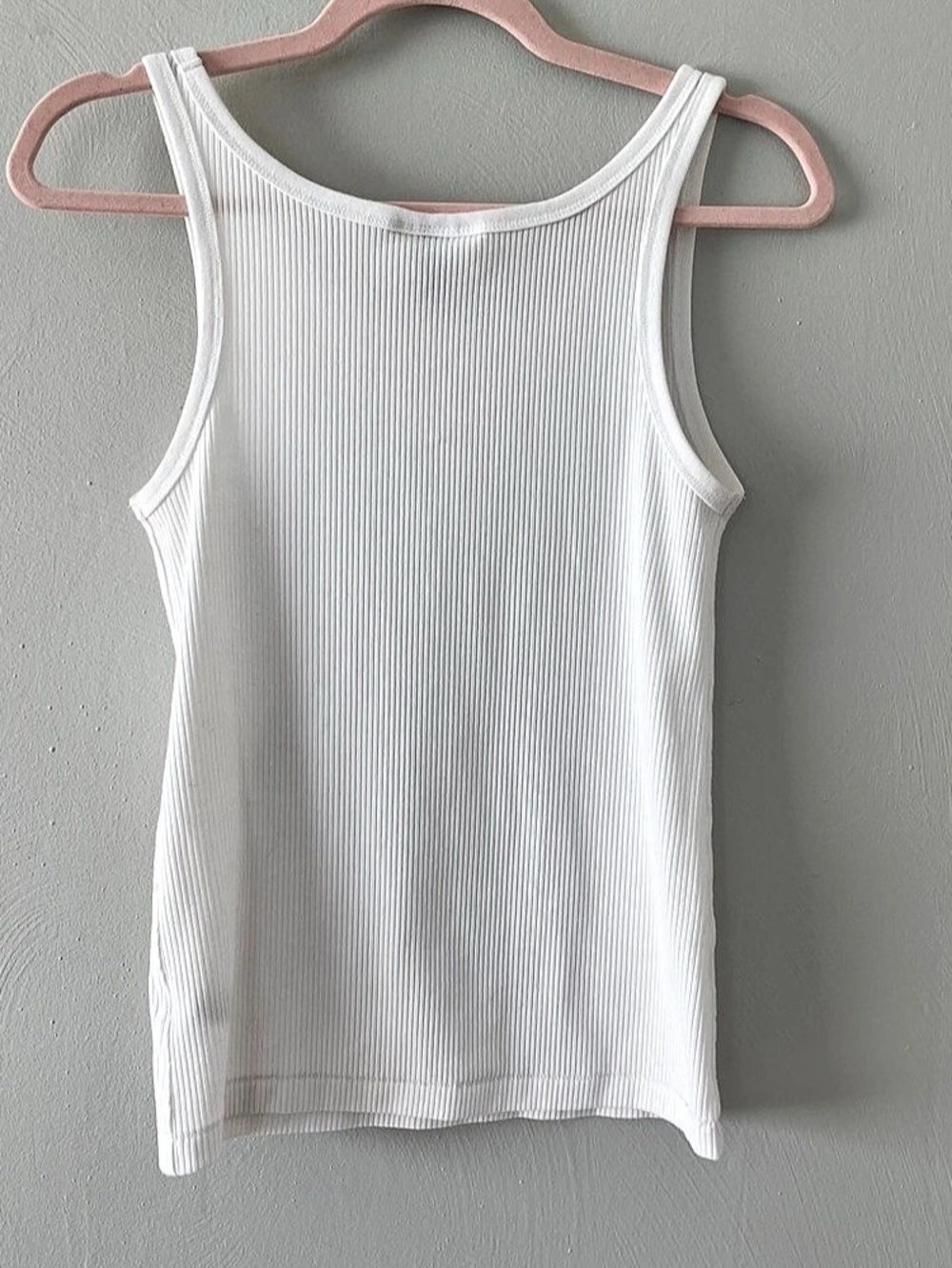 Universal Thread Ribbed Tank Top in White Size Small - Picture 2 of 3